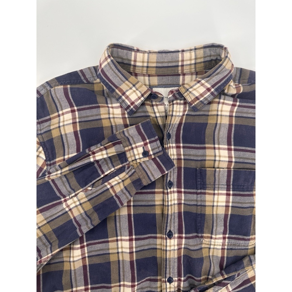 American Eagle AE Mens Super Soft Fit Button Down Shirt Plaid, size Large
